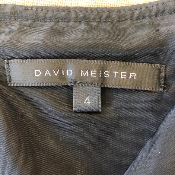 DAVID MEISTER Size 4 Belted Textured Honeycomb Tank LBD Cocktail Sexy Career - Picture 9 of 11
